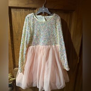 Sequin Top Pink Dress